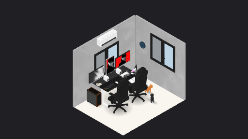 My Desk Setup — a 23-item desk setup built in 3D on JUDDESK