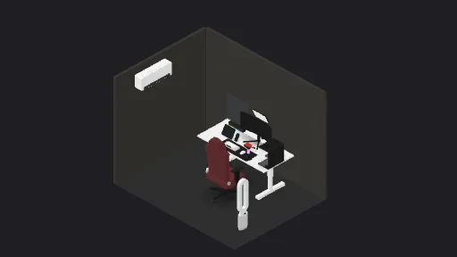 My room  — a 17-item desk setup built in 3D on JUDDESK