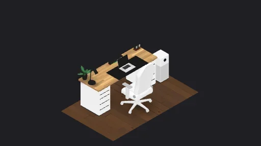 School Study Space Room - Optimised for homes — a 9-item desk setup built in 3D on JUDDESK