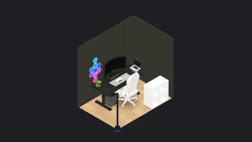 My Desk Setup — a 14-item desk setup built in 3D on JUDDESK