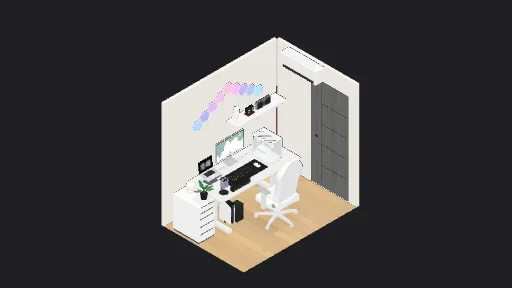 My Desk Setup — a 22-item desk setup built in 3D on JUDDESK