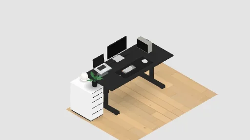 My Desk Setup — a 9-item desk setup built in 3D on JUDDESK