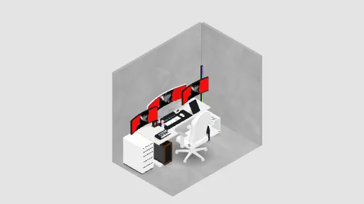 Gamer — a 18-item desk setup built in 3D on JUDDESK