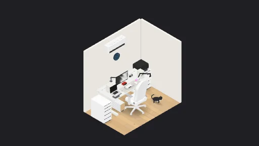 Gaming Atmosphere — a 18-item desk setup built in 3D on JUDDESK