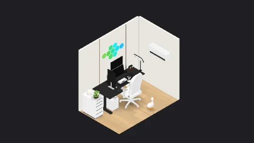 My Dream Setup For Now — a 22-item desk setup built in 3D on JUDDESK