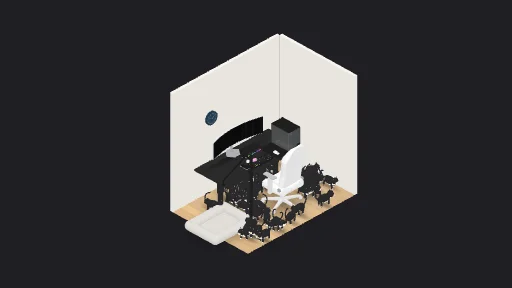 My Desk Setup — a 67-item desk setup built in 3D on JUDDESK