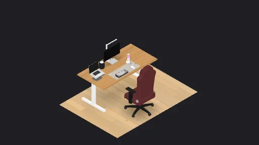 Streaming & audio setup — a 9-item desk setup built in 3D on JUDDESK