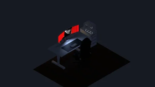 8-item desk setup — a 8-item desk setup built in 3D on JUDDESK