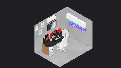 kuntul — a 26-item desk setup built in 3D on JUDDESK