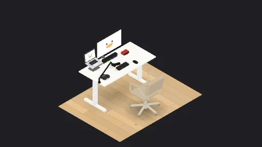 My Desk Setup — a 10-item desk setup built in 3D on JUDDESK