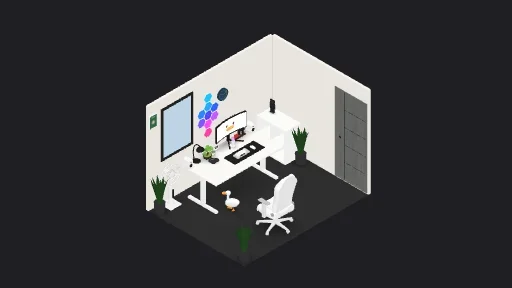 My Desk Setup — a 27-item desk setup built in 3D on JUDDESK
