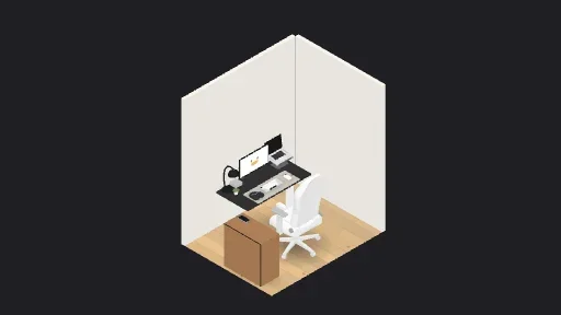 My Desk Setup — a 12-item desk setup built in 3D on JUDDESK
